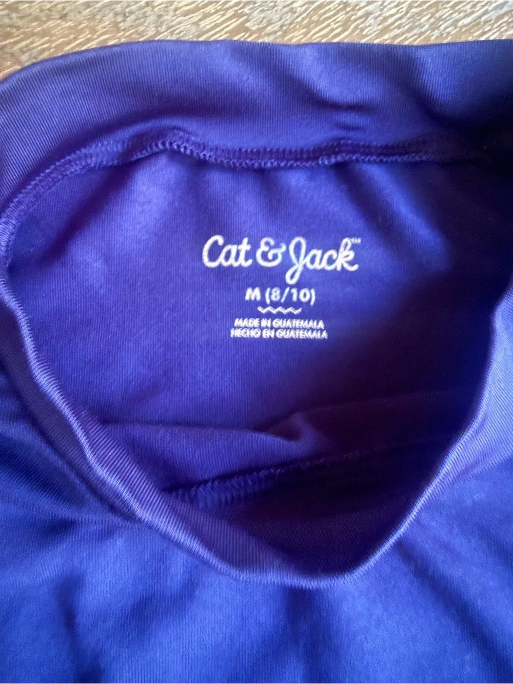 Boys long sleeve swim shirt Navy size M 8/10